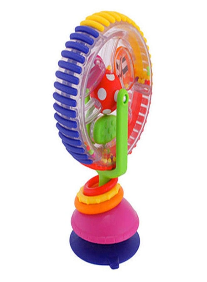 shenruifa Ferris Wheel Toy, Colorful Rotating Ferris Wheel Toy Dining Table Cart Sucker Toy Baby Stroller Early Education Toy with Suction Cup Base (Colorful) - Image 1